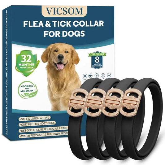 4-Pack Flea & Tick Collar for Dogs – 32 Months Protection