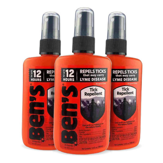 Ben’s Tick Repellent Spray – 20% Picaridin Insect Repellent for Adults & Kids (12-Hour Protection, 3.4 oz, 3-Pack)