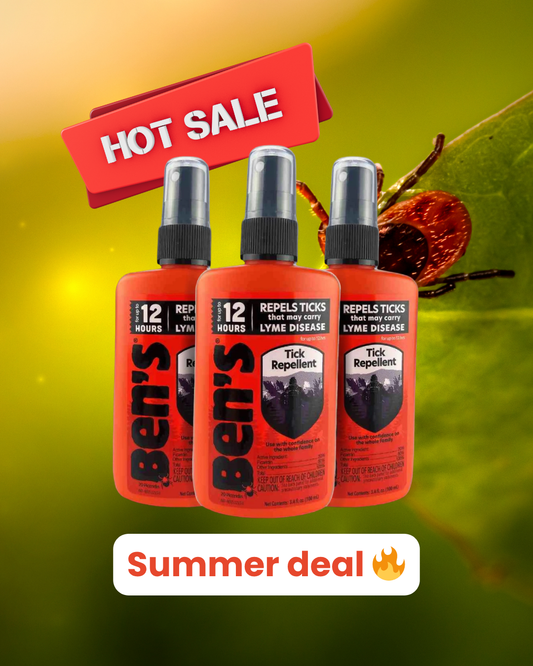 Ben’s Tick Repellent Spray – 20% Picaridin Insect Repellent for Adults & Kids (12-Hour Protection, 3.4 oz, 3-Pack)